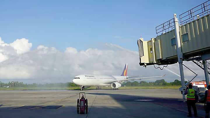 PHILIPPINE Airlines’ wide-body aircraft arrival at Bohol-Panglao International Airport, welcomed with a water cannon salute, expands seat capacity into Bohol ahead of the year-end travel peak.