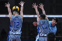 Jau Umandal powers VNS to a straight sets win over AFP in the Spikers' Turf Season 10 Invitational Conference.