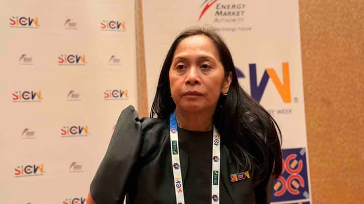 Energy Secretary Sharon S. Garin at the sidelines of the 10th Singapore–International Energy Agency Forum on Tuesday.