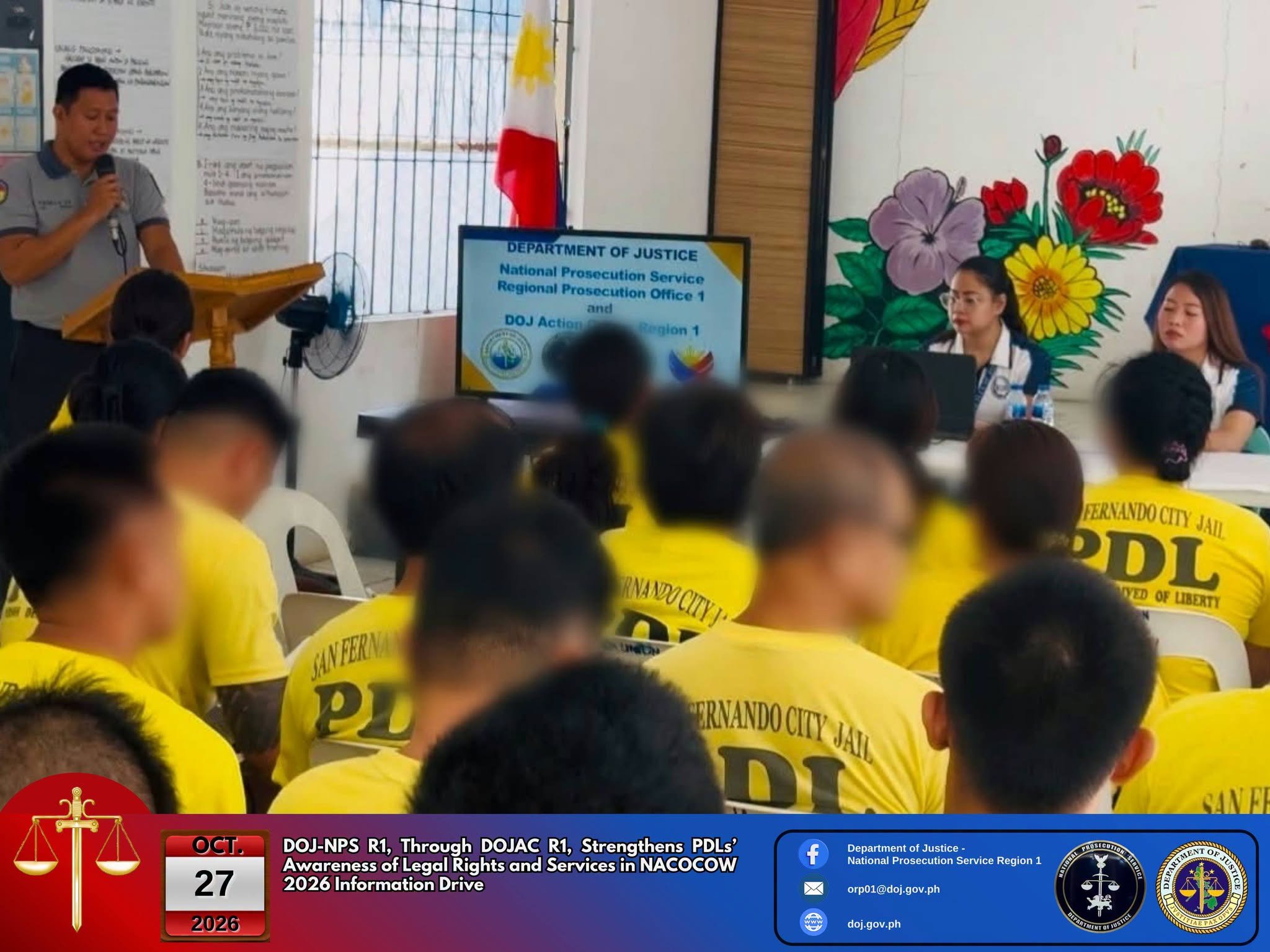 DOJ brings legal assistance to 53 persons deprived of liberty in La Union