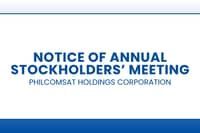 Notice of Annual Stockholders' Meeting: Philcomsat Holdings Corporation