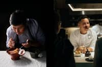 Chefs Kevin Jonathan Uy of FLOW (left) and Josh Boutwood of Helm (right). FLOW earned its first Michelin star in the 2027 MICHELIN Guide Manila and Environs & Cebu, while Helm retained its two-star distinction.