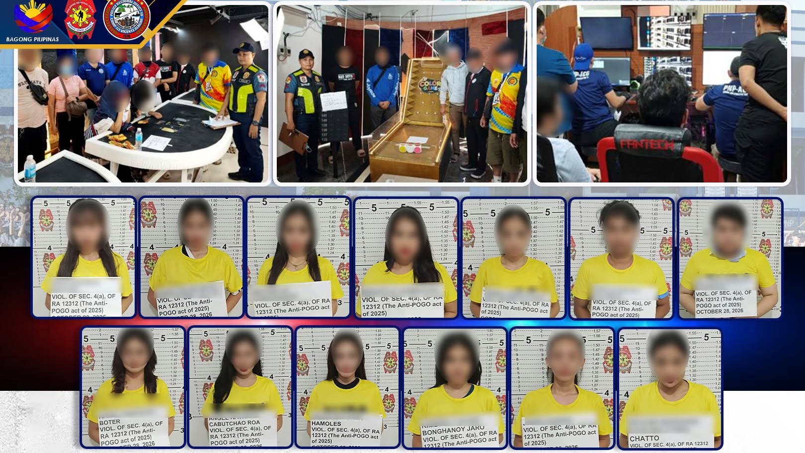 PNP arrests 13, seizes P12M equipment in major anti-POGO raid in Iligan City