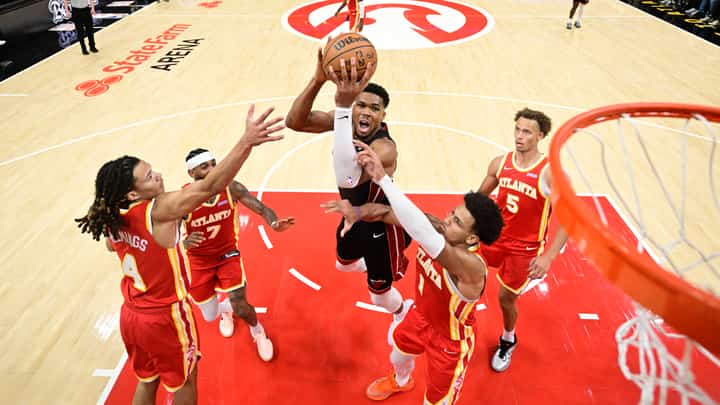 GIANNIS Antetokounmpo and the Miami Heat finally barge into the win column behind his 24 points and 18 rebounds in their 129-117 victory over the Atlanta Hawks in the NBA regular season.