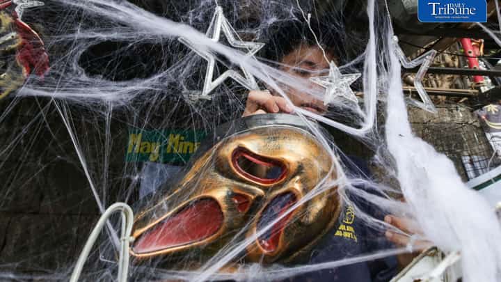 (October 29 2026) Halloween decorations displayed outside the establishment of the PURO PUSO Project in Quezon City on Thursday, October 29, 2026, in preparation for a Filipino traditional Undas observances.. The initiative aims to bring festive cheer to the neighborhood while supporting families and children in need. Photo/Analy Labor