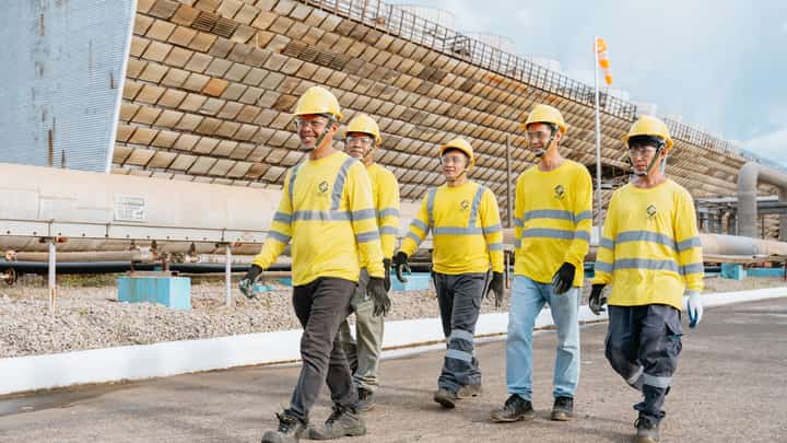 Aboitiz Construction workers walk through an industrial facility. The company secured its fifth consecutive inclusion in the “Philippines’ Best Employers” list, placing 85th overall and third in its industry category for 2027. Photo courtesy of Aboitiz Construction.