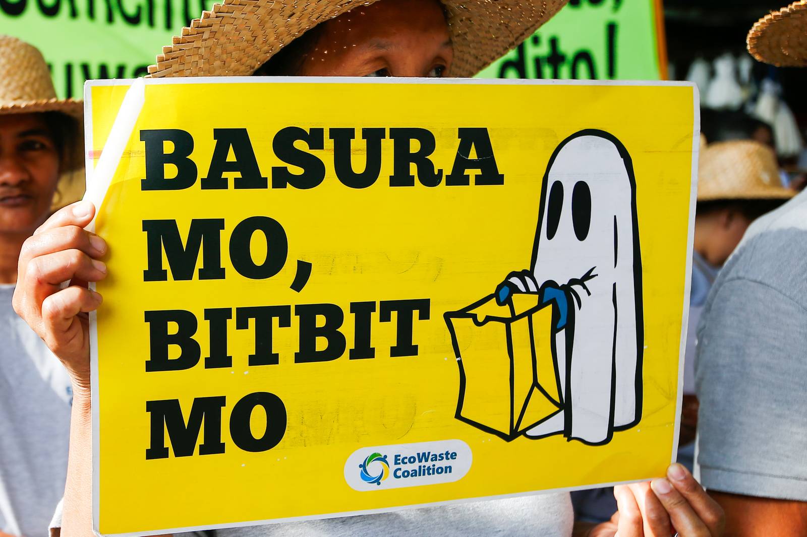 Members of the EcoWaste Coalition gather at the Manila North Cemetery on 29 October 2026 to reiterate their call for an eco-friendly and zero-waste observance of Undas.