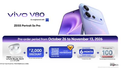 vivo V80 pre-orders open with P2,000 off and additional perks