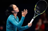 YUICHI YAMAZAKI/agence france-presse Alex Eala suffers a 6-2, 6-7 (5), 4-6 defeat to world No. 13 Diana Shnaider in the quarterfinal round of the Toray Pan Pacific Open on Friday in Tokyo.