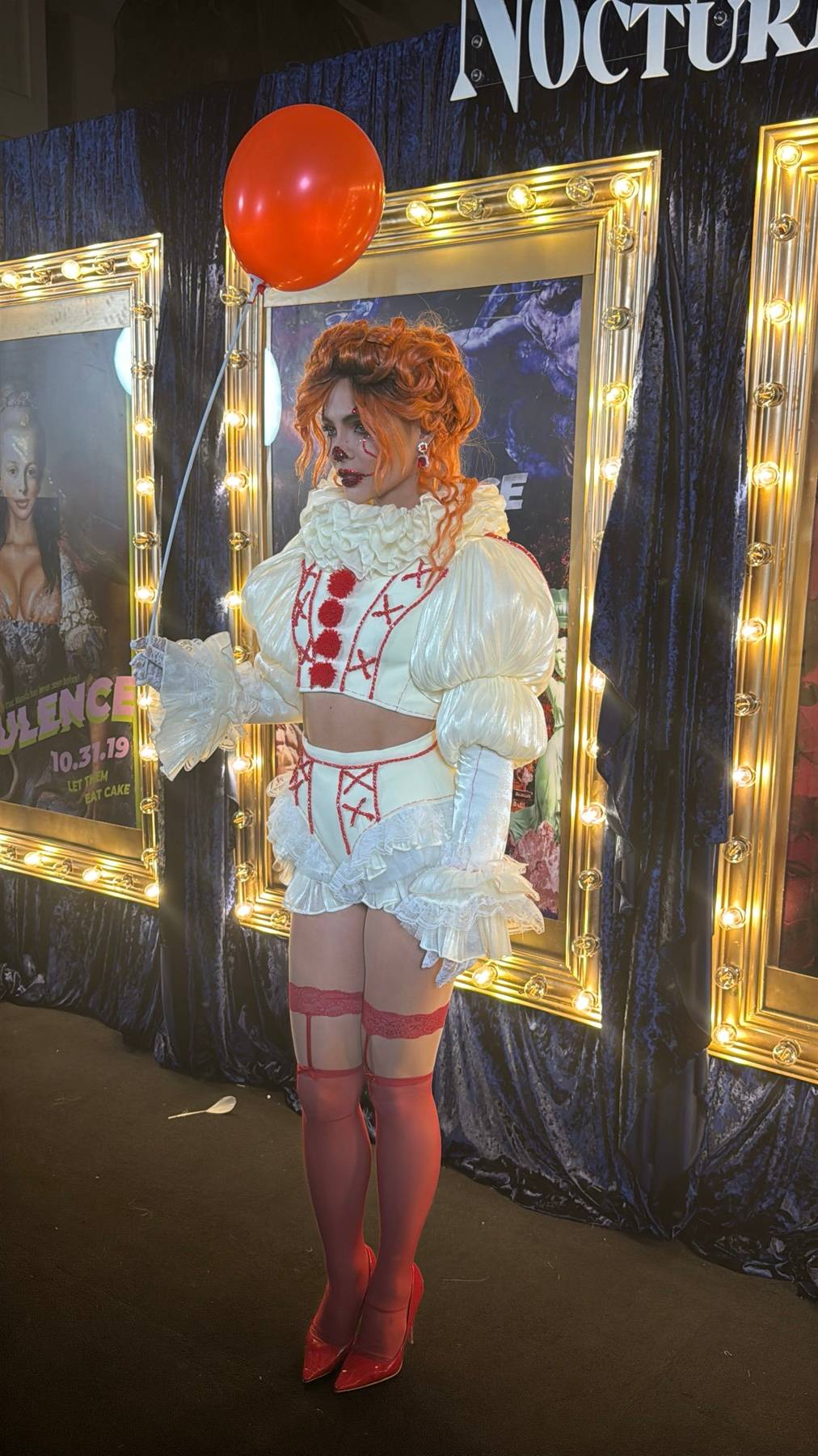LOVI Poe giving guests a chilling take on Pennywise.