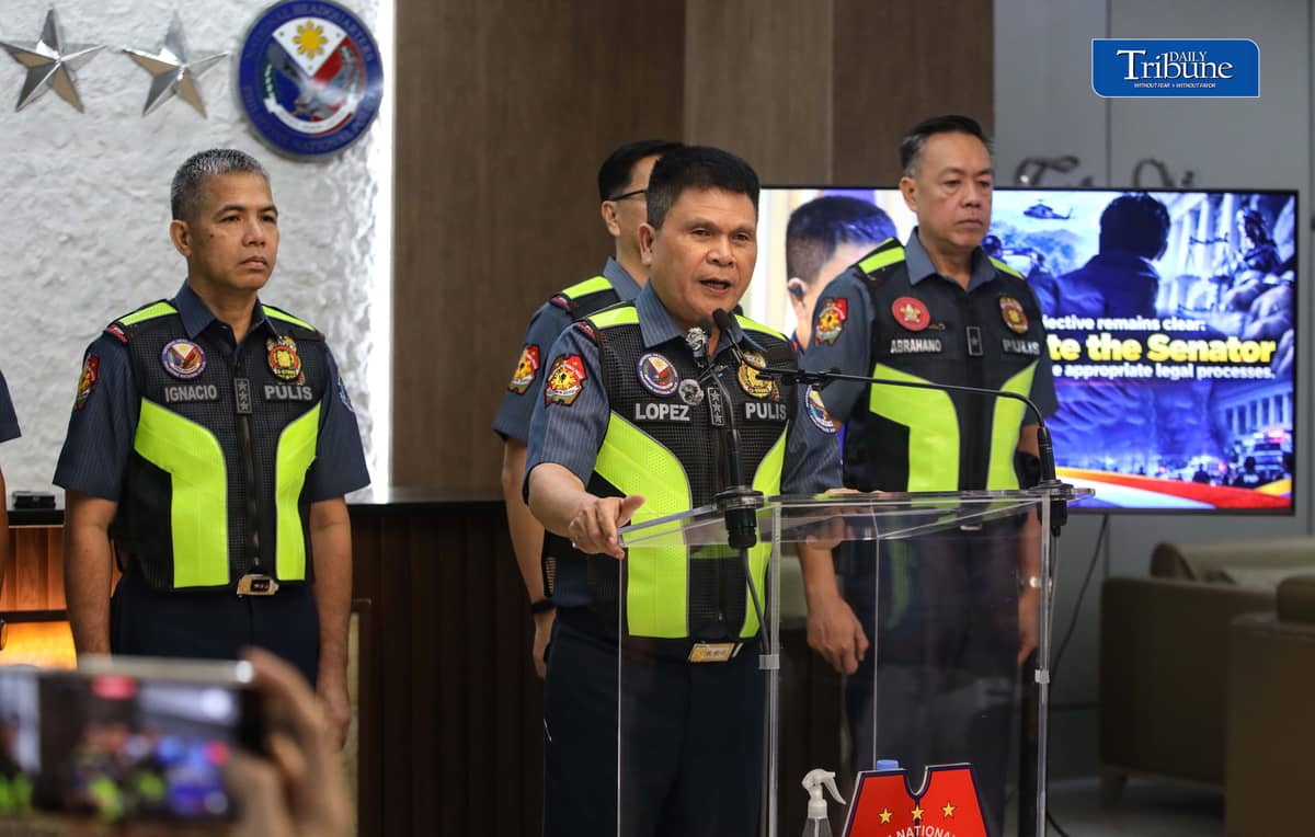 PNP Deputy Chief for Administration Lt. Gen. Wilson Joseph Lopez and other PNP officials, hold a press conference regarding the deadline of Senator Ronald Bato Dela Rosa for him to surrender held at Camp Crame on Friday, 30 October 2026. PNP urged Senator Ronald “Bato” dela Rosa, a former PNP chief, to surrender if he still has any love for the organization, they also also assured Dela Rosa of his safety if arrested and warned that groups helping him evade arrest could face criminal liability, following the expiration of the deadline for him to surrender.
