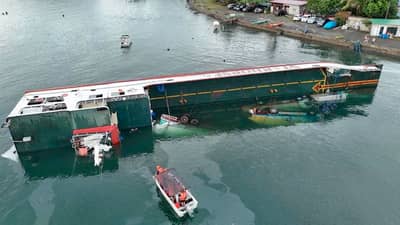 RORO vessel tilts near Quezon port, scores rescued