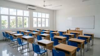NEW desks and chairs are lined up inside a school in Iloilo City as part of the local government’s project to improve school infrastructures in the province.