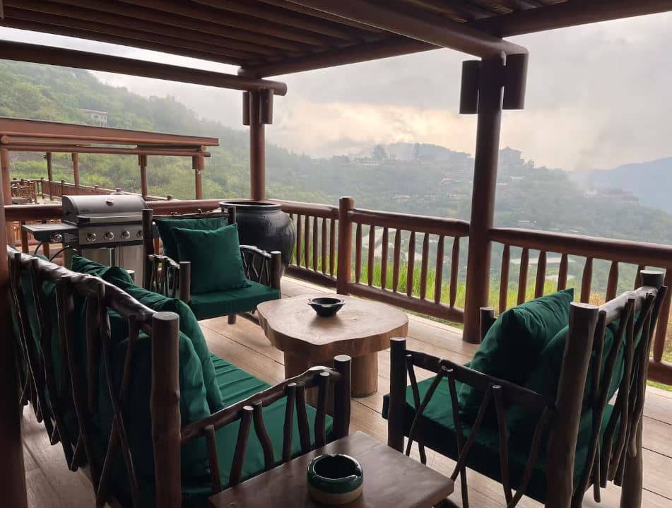 ENJOY the mountain air and views from this peaceful and spacious log home in the most prestigious address in Baguio.