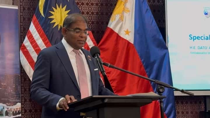 Malaysian Ambassador Dato' Abdul Malik Melvin Castelino highlights the role of golf tourism in strengthening Philippines-Malaysia ties during the Berjaya-Malaysia Friendship Open 2026 press conference in Manila on 30 October 2026.