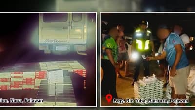 Palawan police seize ₱1.6M in illegal cigarettes