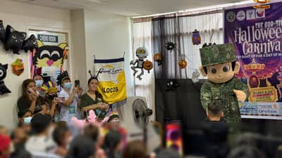 Marines bring Halloween cheer to young cancer patients