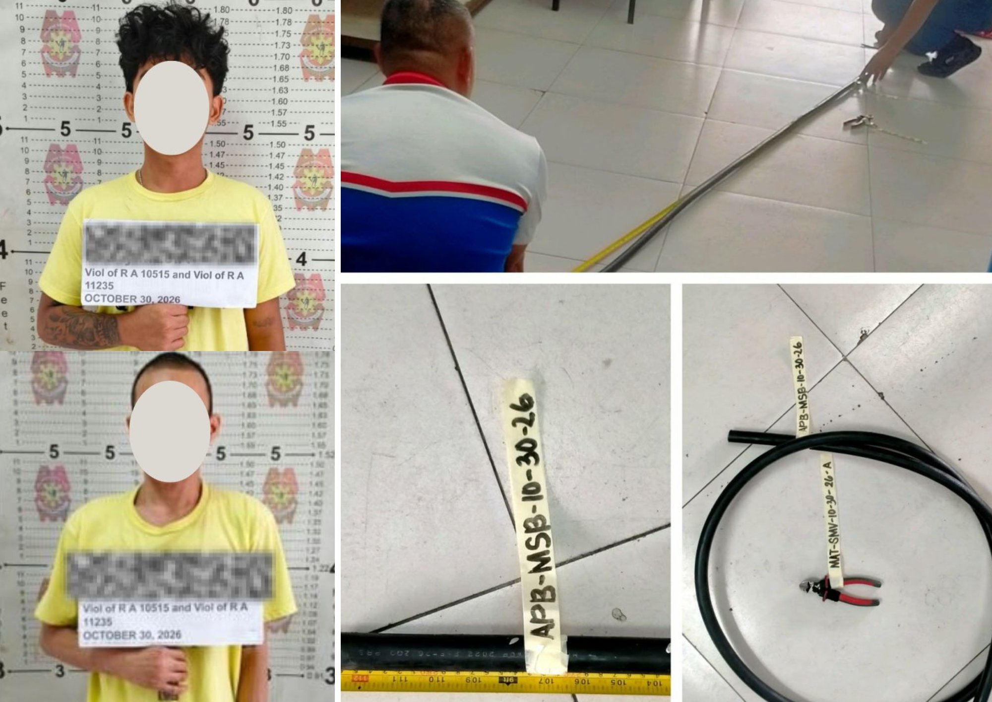 Two nabbed over P31K cable theft in Quezon City
