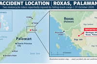 Falling truck cargo injures two motorcycle riders in Palawan