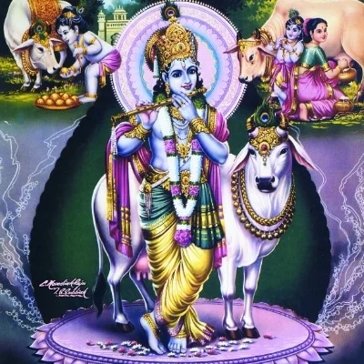கிருஷ்ணர் விளையாடிய ஜல்லிக்கட்டு.. 7 காளைகளை அடக்கிய எழில் மாயோன்..! #Jallikattu
