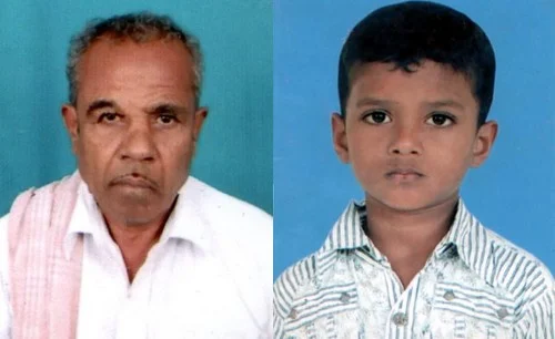 காற்றுக்காக வீட்டின் முற்றத்தில் தூங்கிய தாத்தா, பேரன் வாகனம் மோதி பலி