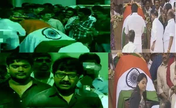 ஜெயலலிதா உடலுக்கு தலைவர்கள், நடிகர்கள் அஞ்சலி