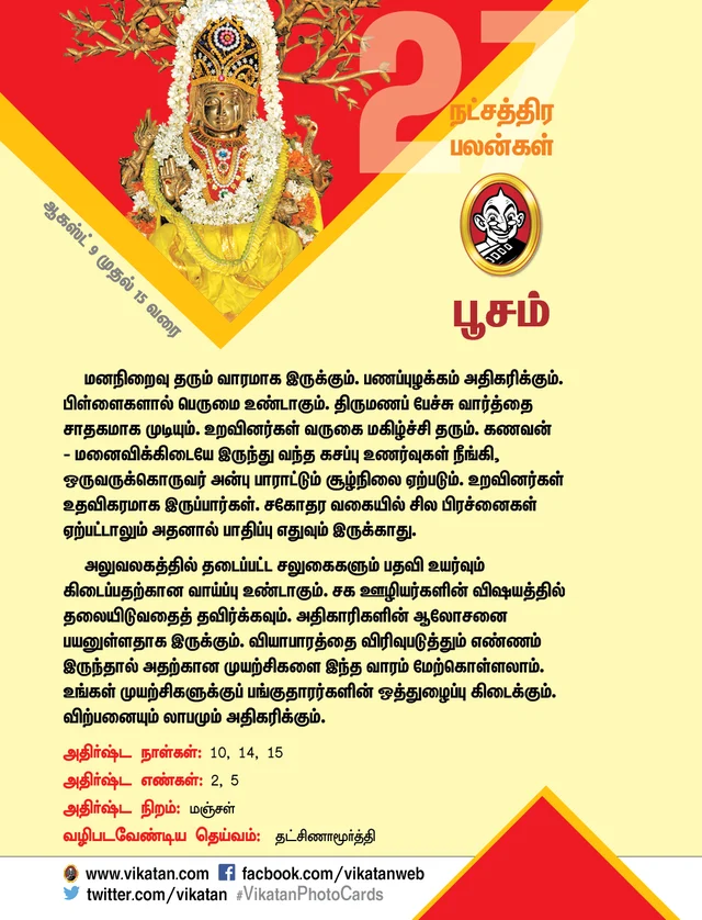 நட்சத்திர பலன்