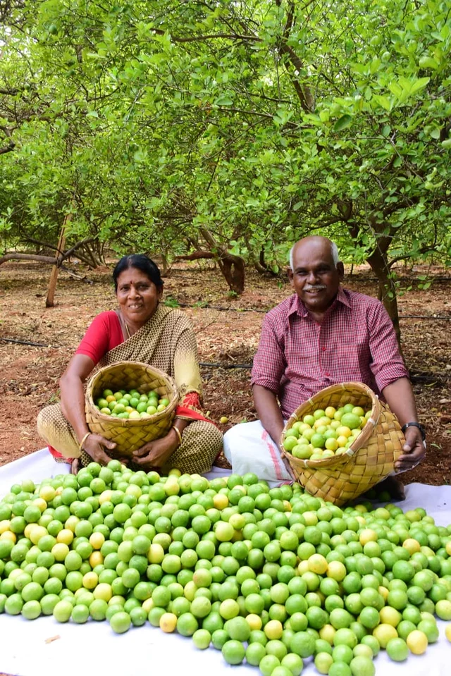 கணவர் சண்முகவேலுவுடன் செந்தாமரை