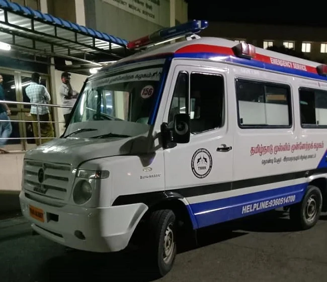 Ambulance which carried the boy
