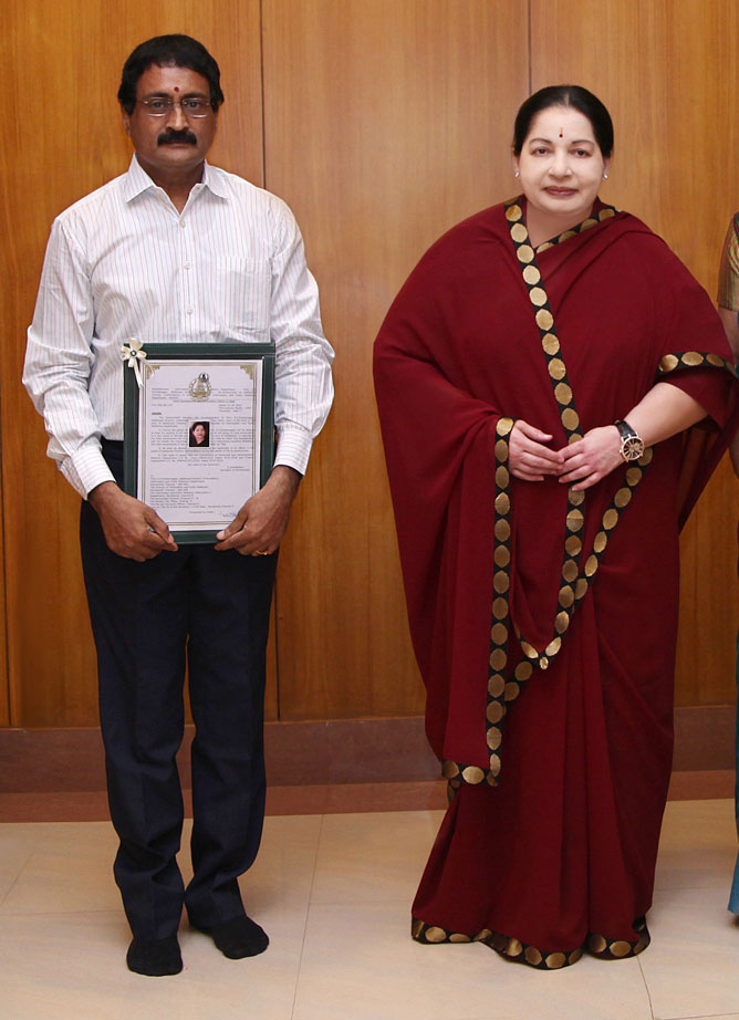 Ezhil with Jayalalithaa