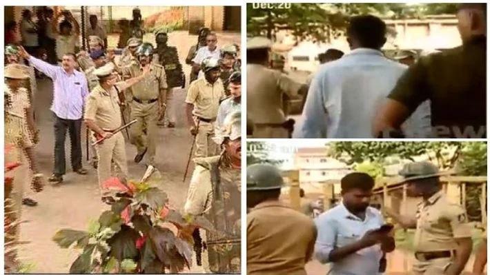 கேரள செய்தியாளர்களை தடுக்கும் கர்நாடகா போலீஸ்