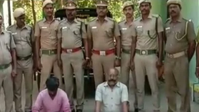குற்றவாளிகளைப் பிடித்த வனத்துறையினர்