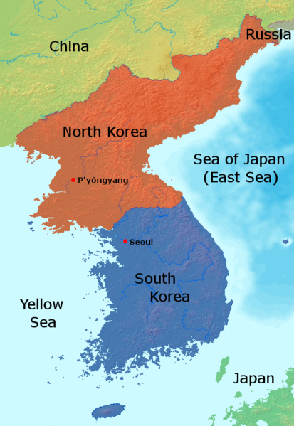 north korea map