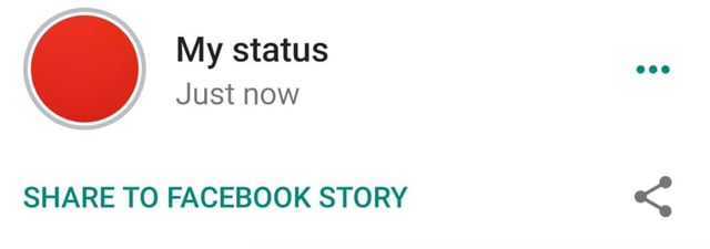 Share to Facebook story option