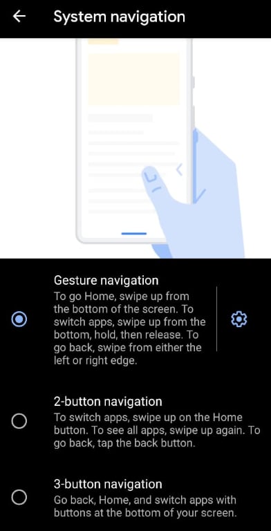 Gesture Navigation